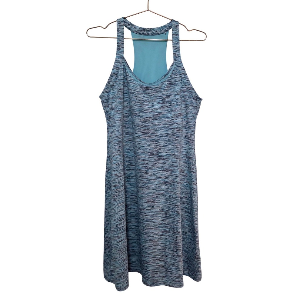 MPG Mondetta‎ Performance Gear Blue Chevron Athletic Dress Built-in Bra Large